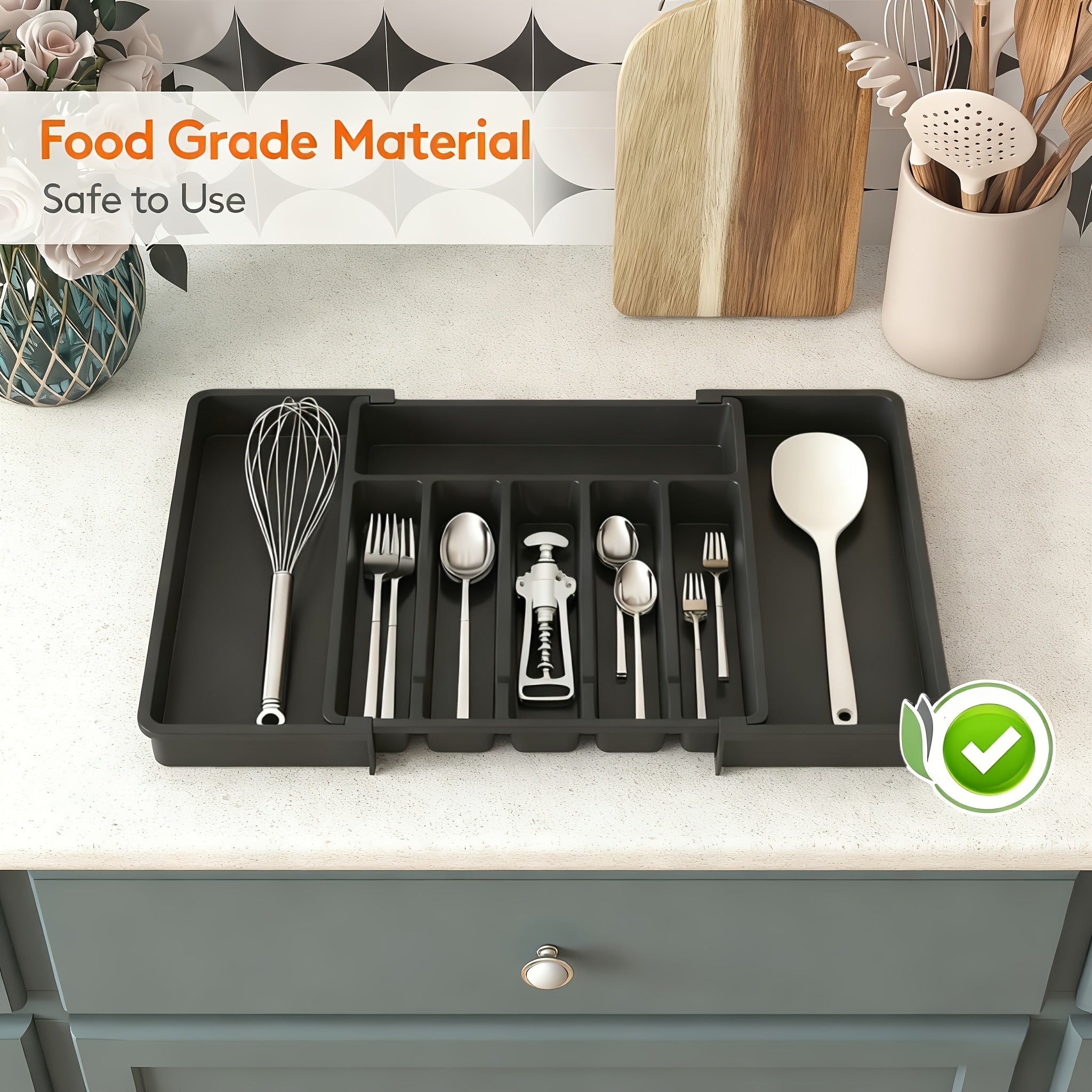 Expandable Cutlery Tray 13–22 inches