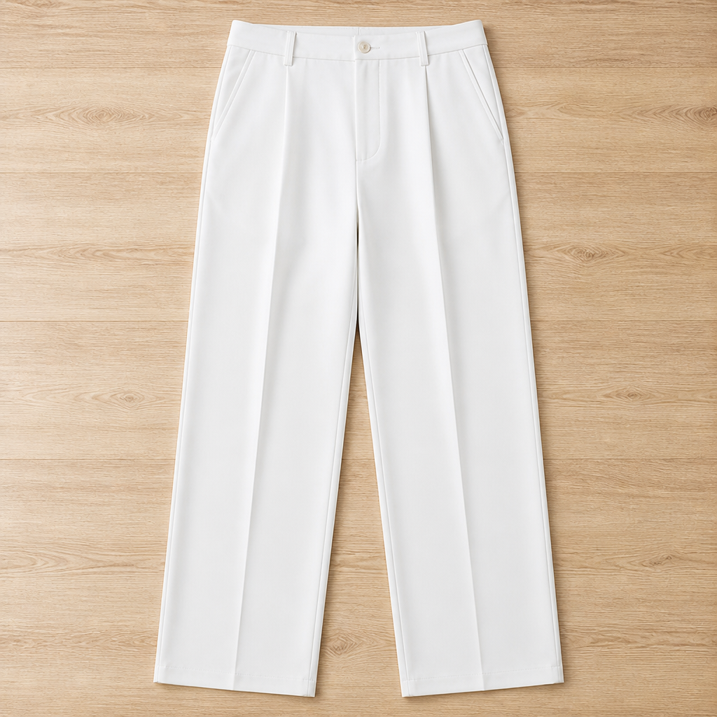 Marcello™ – High-Waisted Pleated Tailored Trousers with Relaxed Straight Leg