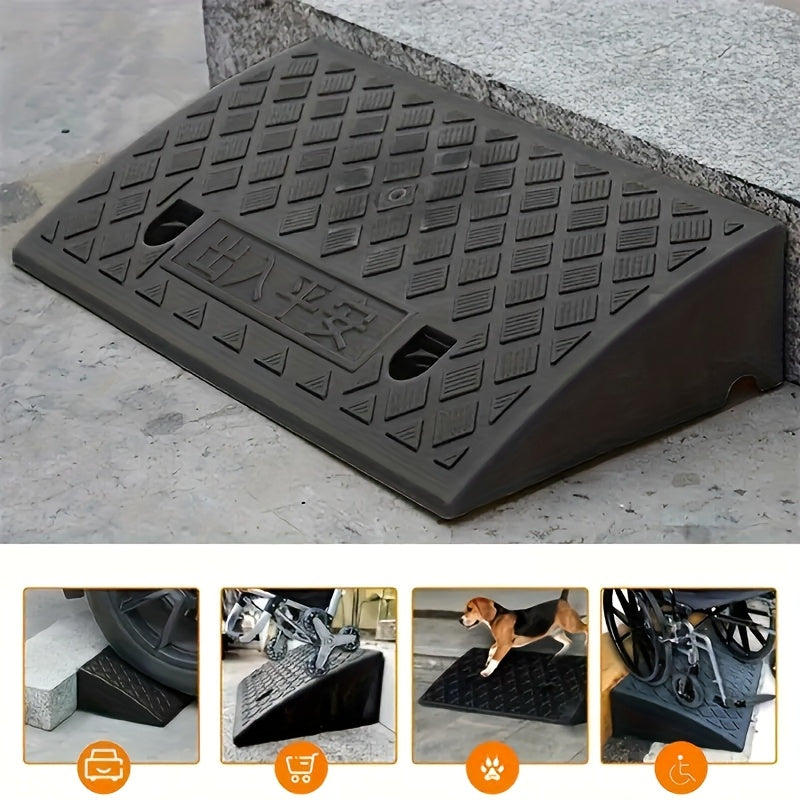 Set of 2 Curb Ramps, 10 cm Height, Made of PE