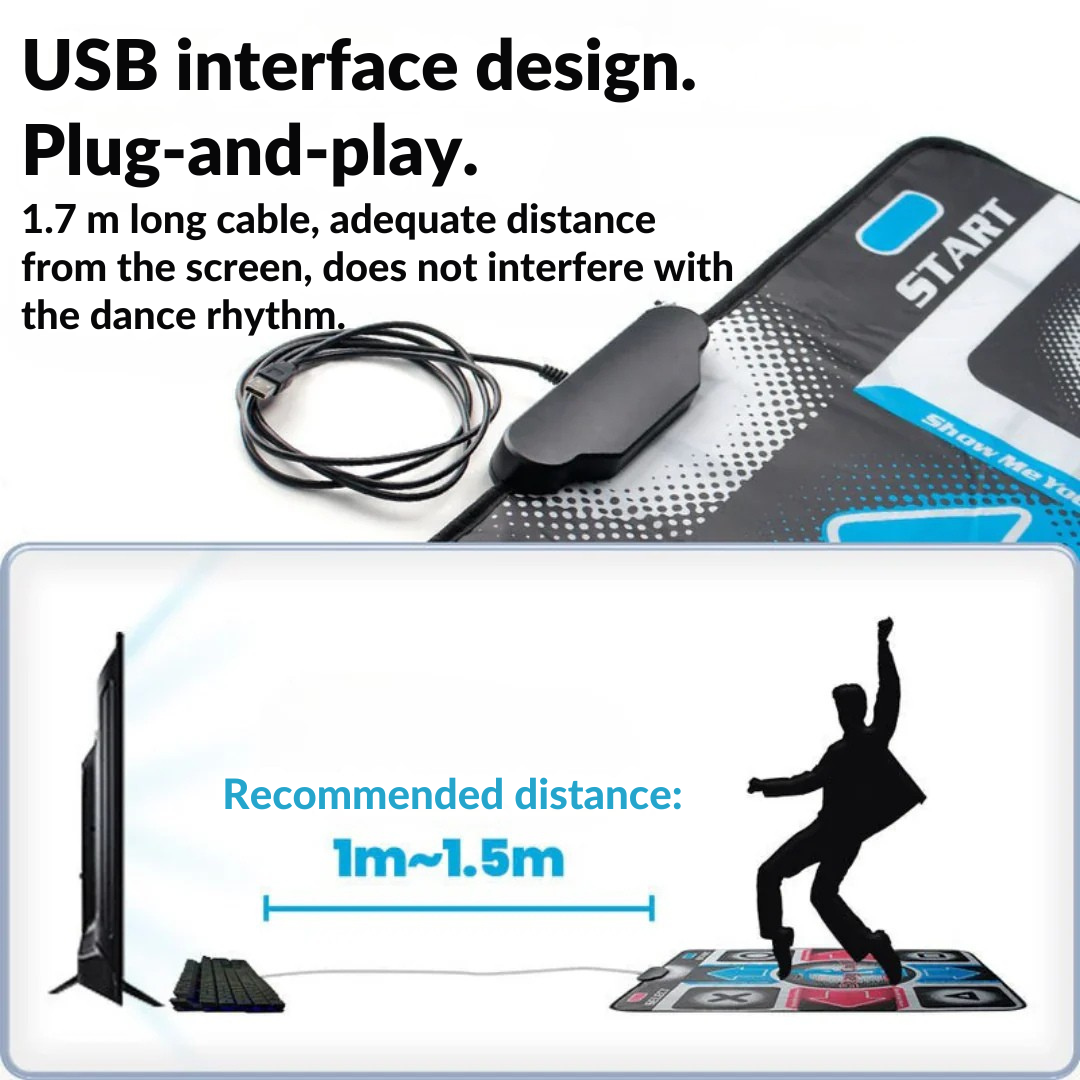 Dance Mat | Increased Movement Indoors | Bluetooth, Non-Slip, Game Modes | MovePulse