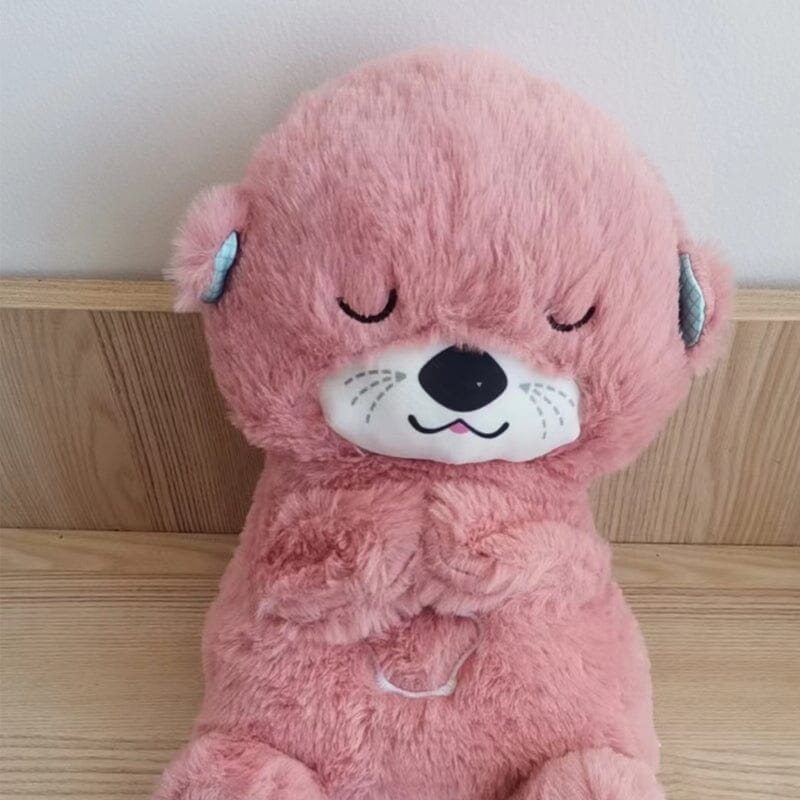 Soothing Plush Toy with Heartbeat and Sound Features – Otter