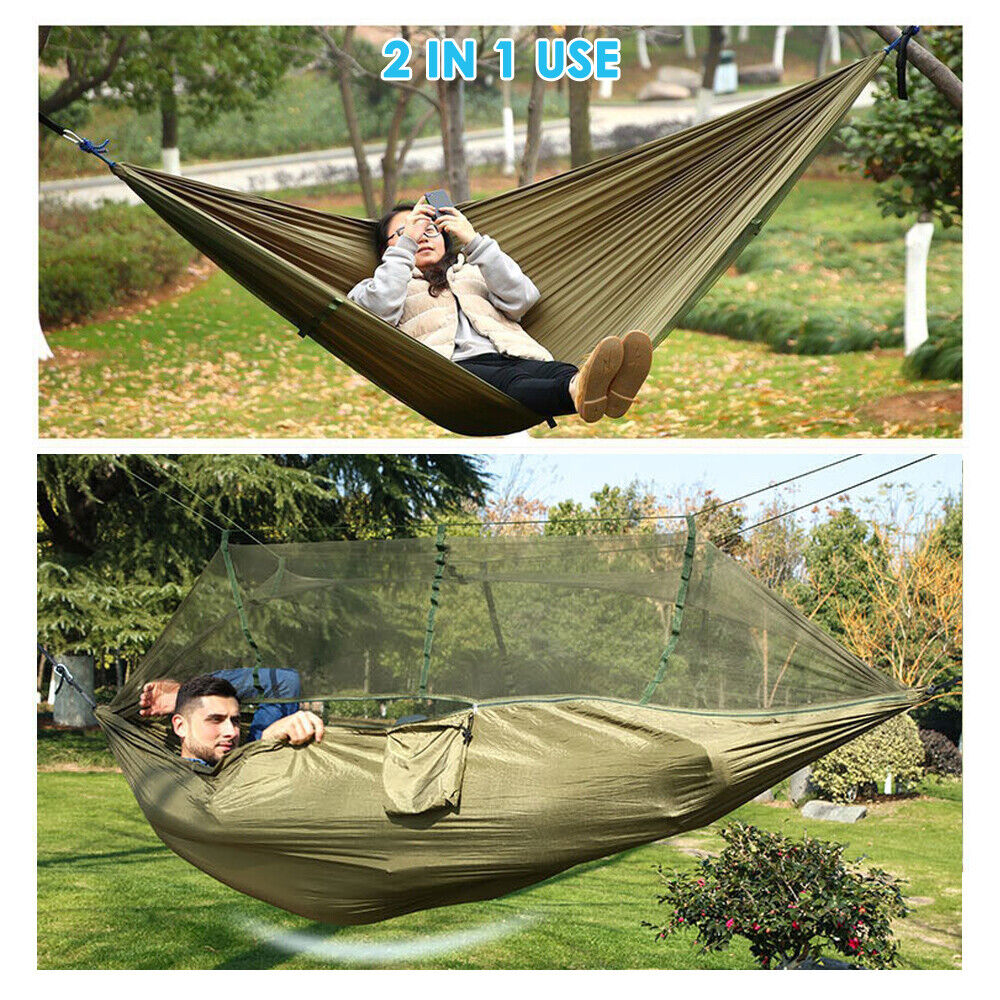 Hammock for Camping with Mosquito Net and Rainfly Choices