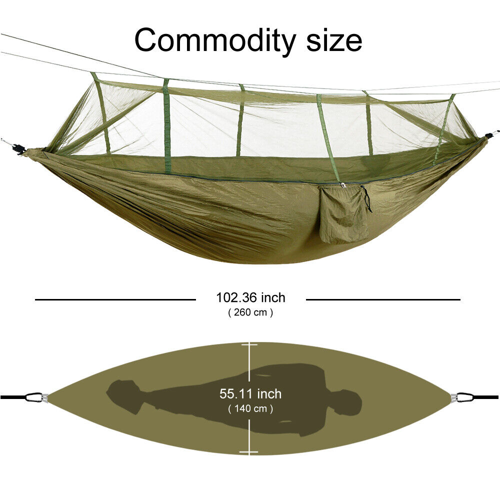 Hammock for Camping with Mosquito Net and Rainfly Choices