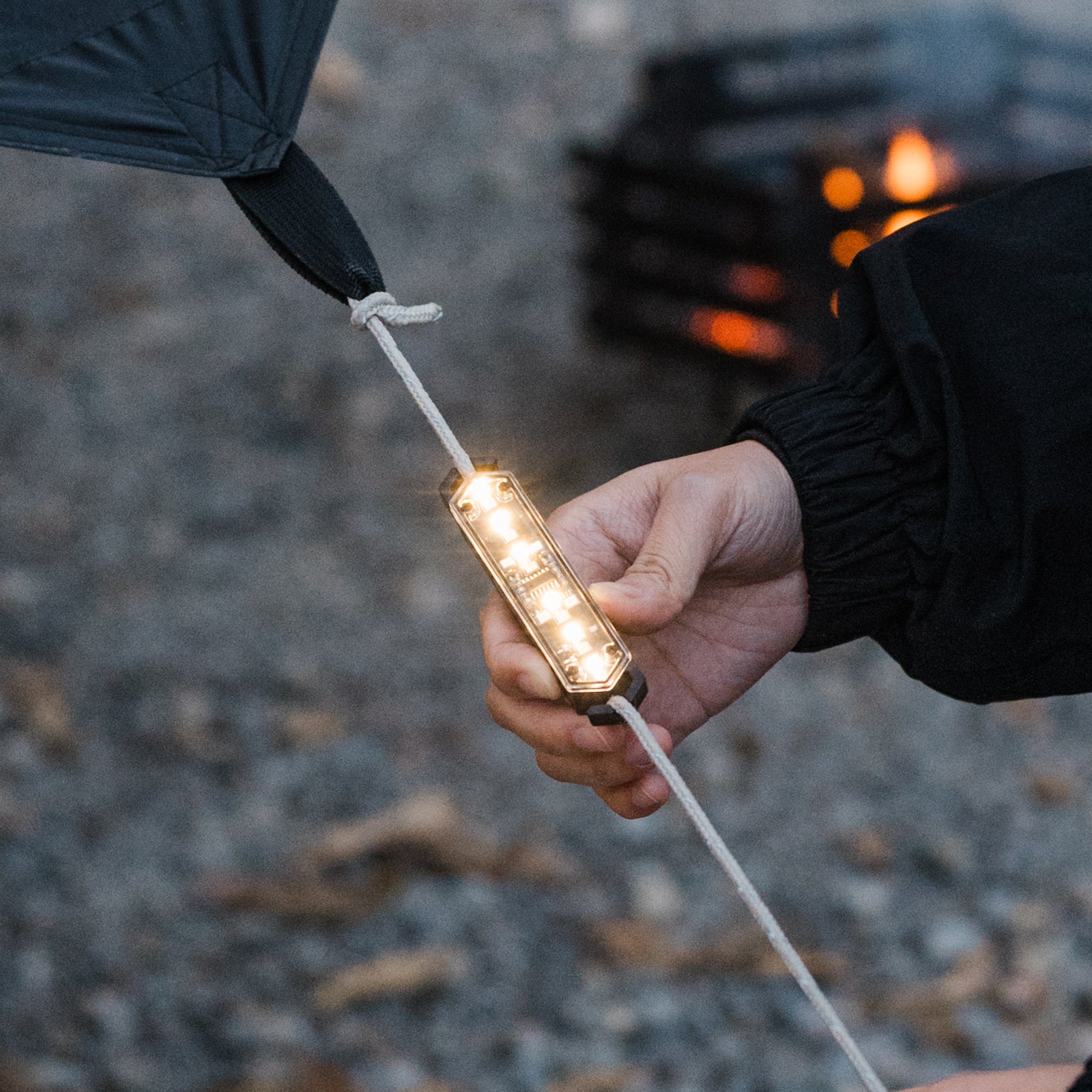 Rechargeable Camping Rope Light Kit with Clips, Type-C Charging