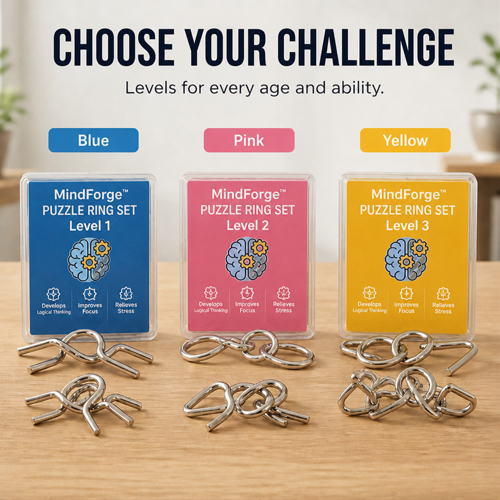 MindForge™ Puzzle Ring Set — Unlock Your Brain’s Full Power and Conquer Every Challenge