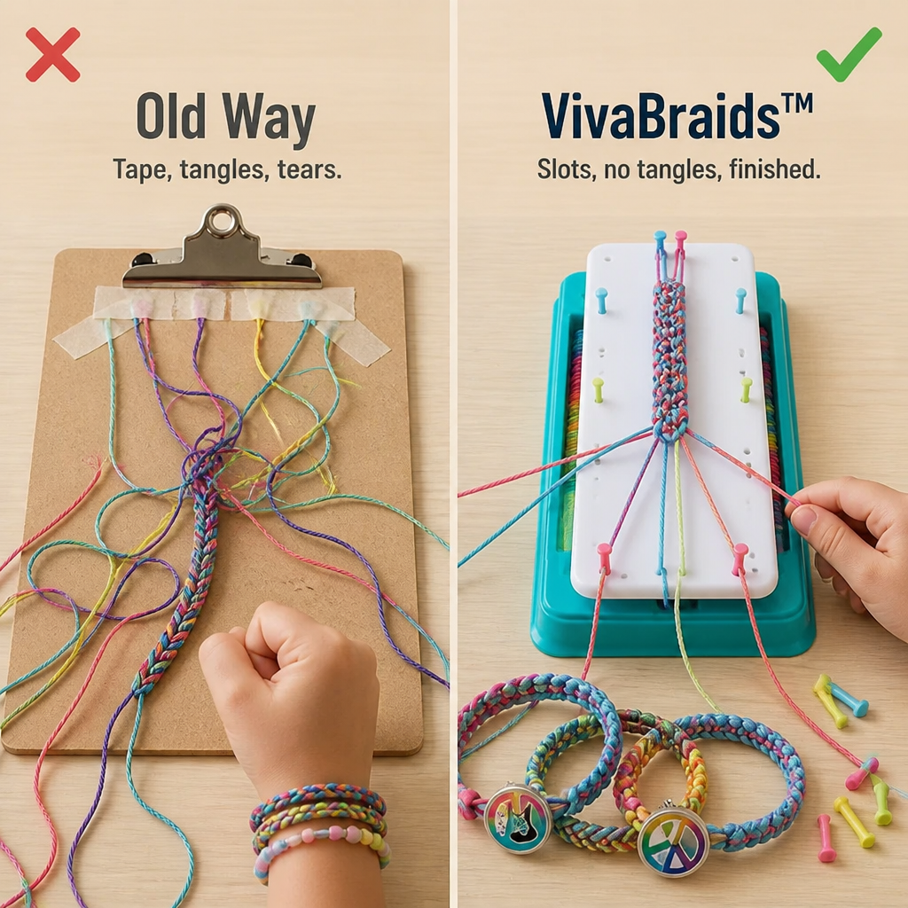 VivaBraids™ — Make Tangle-Free Friendship Bracelets She'll Actually Finish