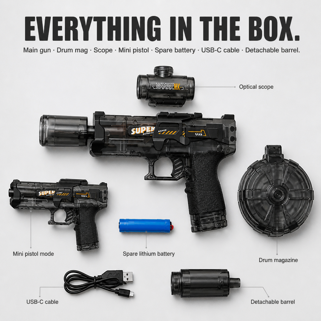 ThunderSplash™ — Drench the Backyard with Zero Pumping, USB-C Power & Muzzle-Flash Lights