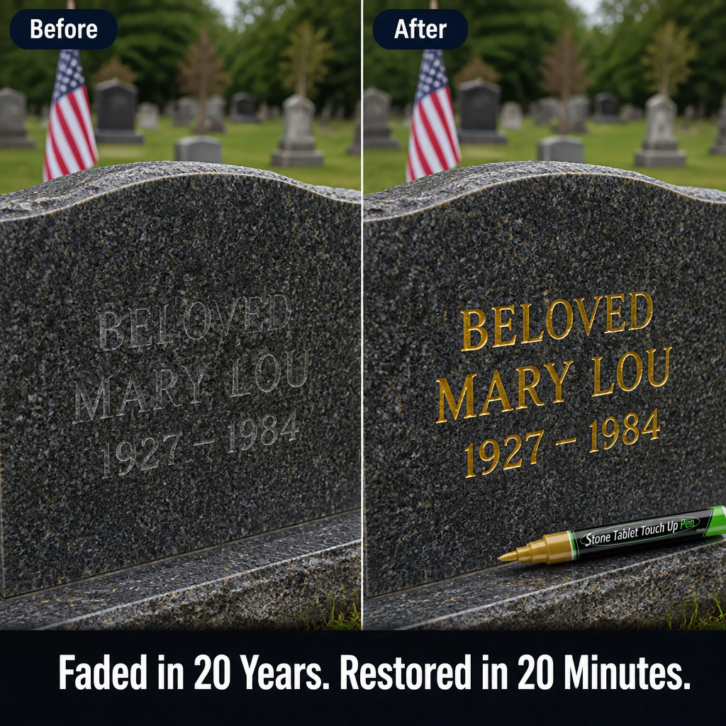 StoneVibe™ — Bring Faded Memorial Names Back to Sharp, Weatherproof Clarity