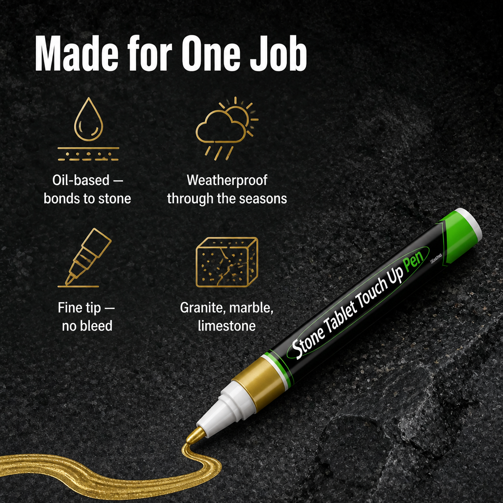 StoneVibe™ — Bring Faded Memorial Names Back to Sharp, Weatherproof Clarity