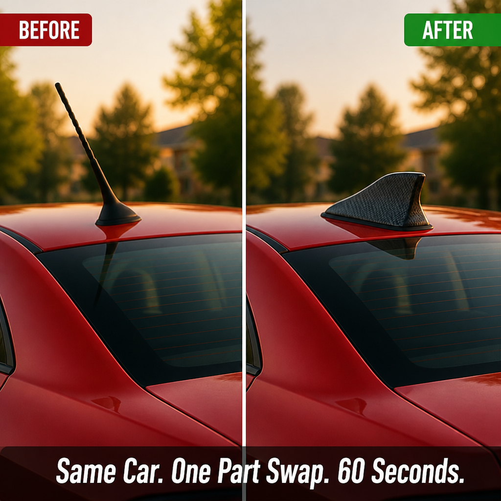 SkyRazor™ — Ditch the Stock Whip For a Factory-Look Shark Fin in 60 Seconds