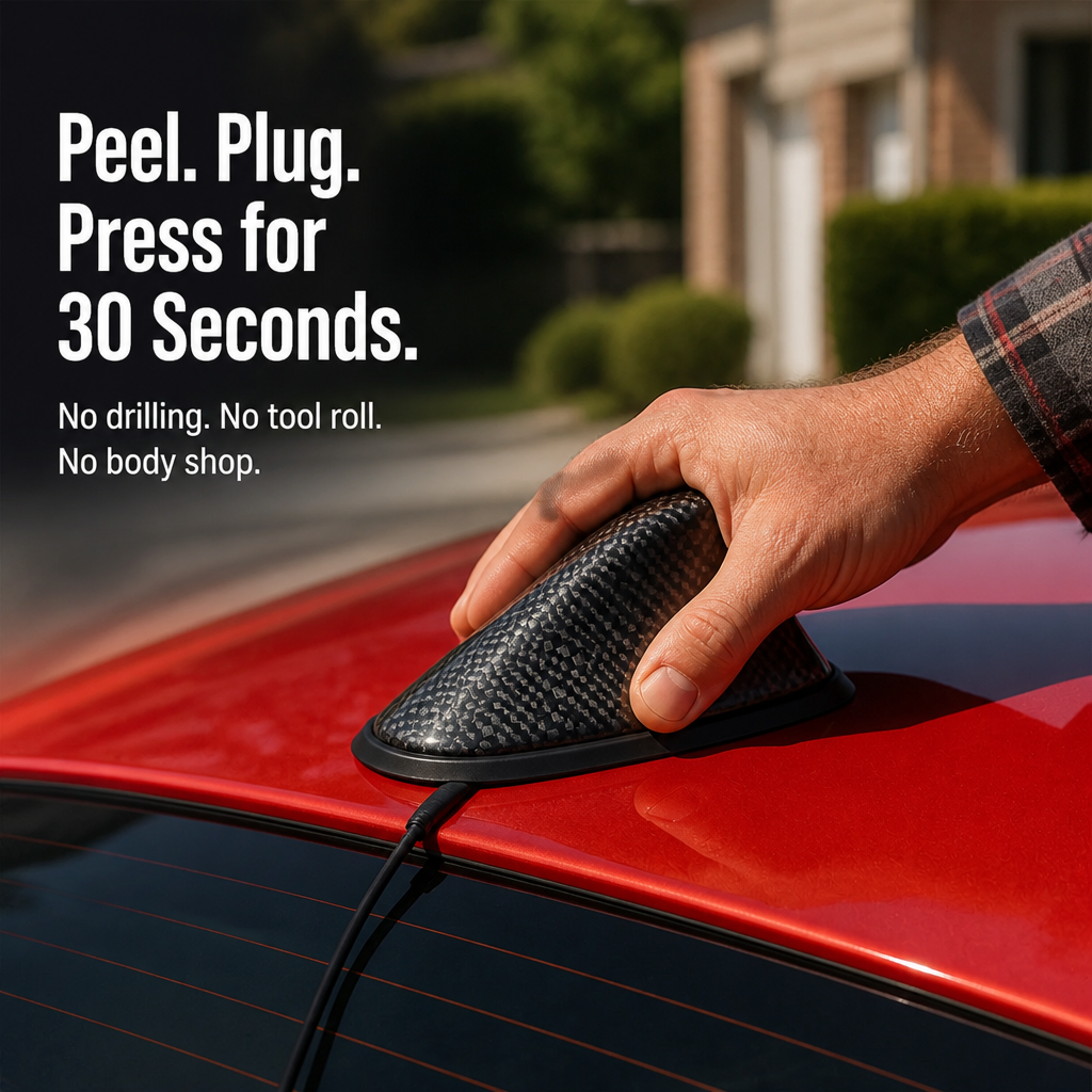 SkyRazor™ — Ditch the Stock Whip For a Factory-Look Shark Fin in 60 Seconds