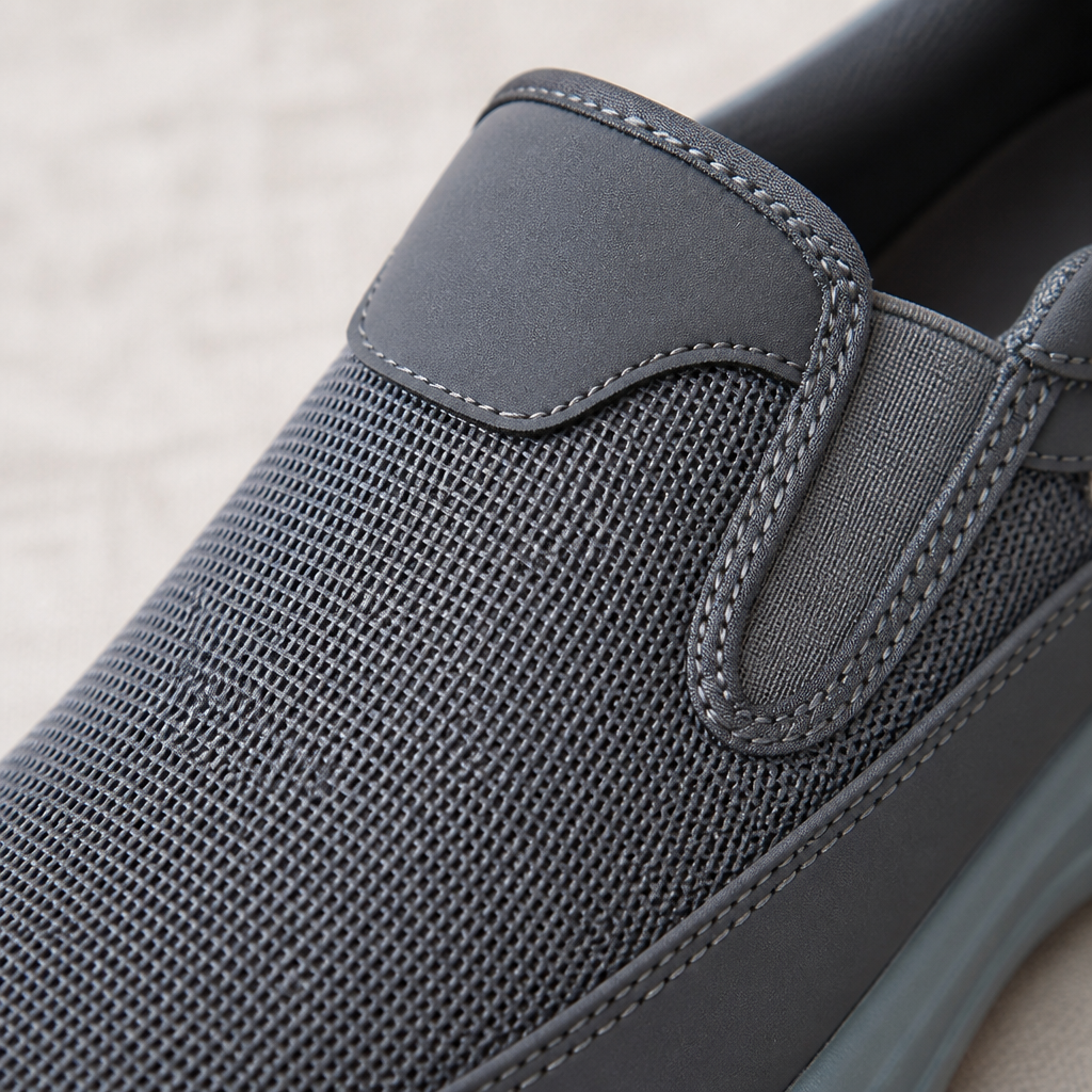 StrideEase™ – Cushioned Slip-On Walking Shoes with Breathable Mesh Upper