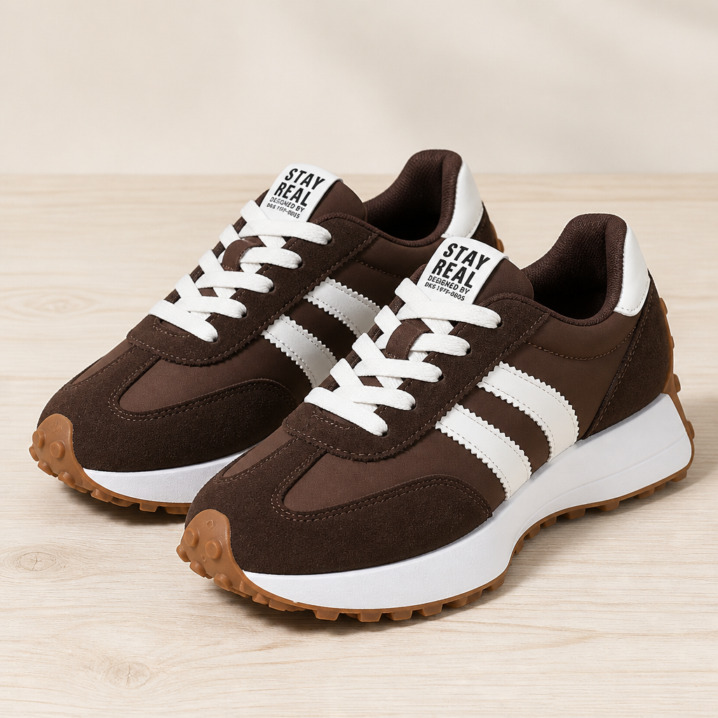 VelouraStep™ – Retro Platform Sneakers with Cushioned Comfort Sole
