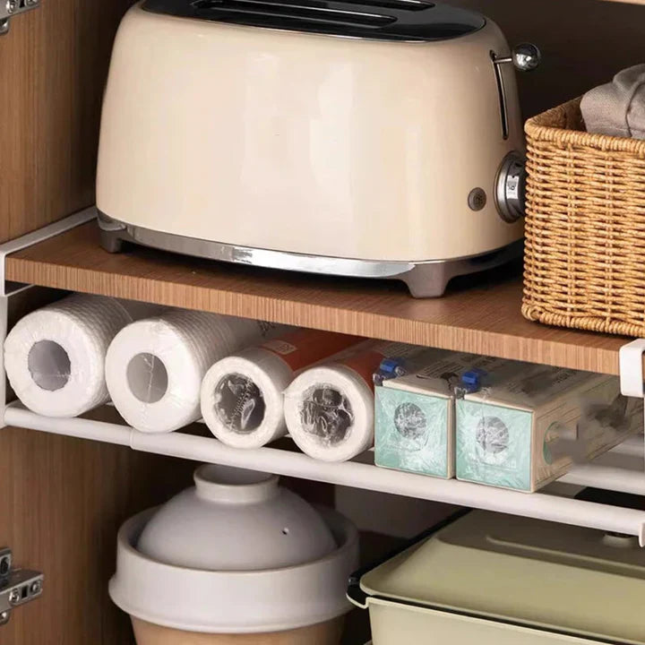 Adjustable Under-Shelf Storage without Drilling – 30–50 cm