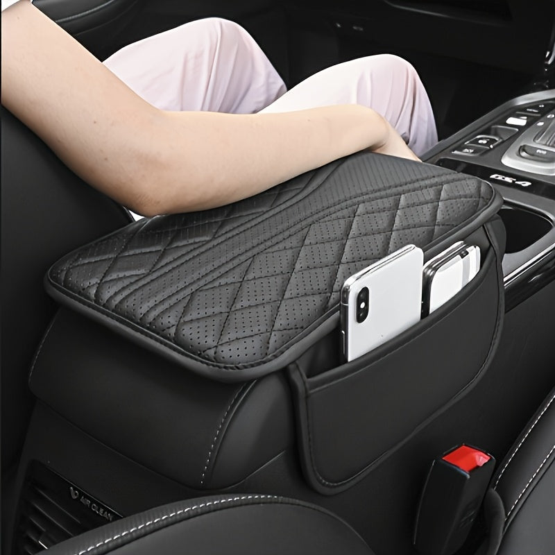 Car Armrest Organizer in PU Leather with Pockets