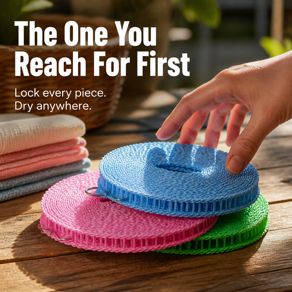 VeroDrift™ — Lock Your Laundry Tight for Faster, Windproof Drying Anywhere
