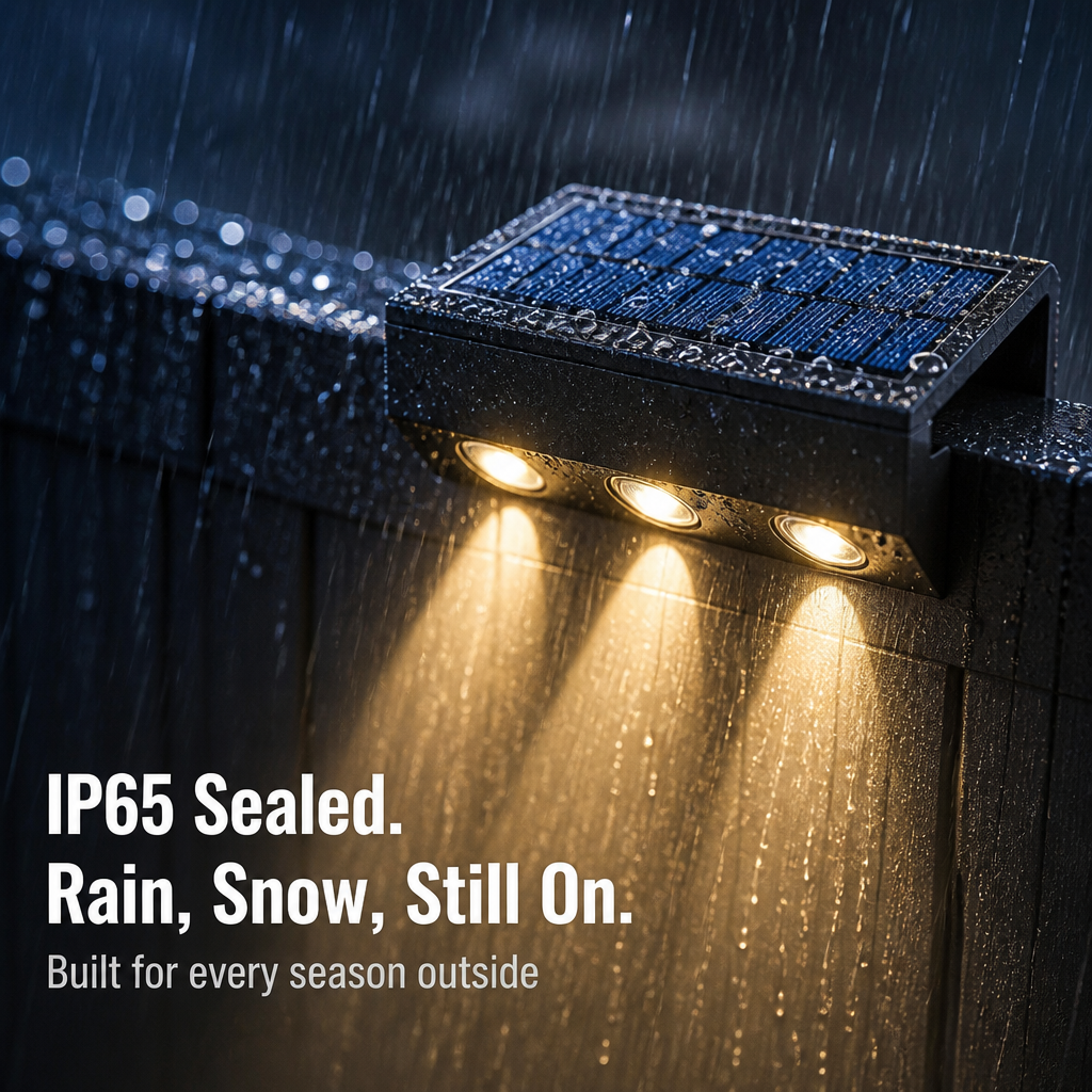 LumaRay™ Warm White Solar Fence Lights — Illuminate Your Nights with Effortless Warmth and Lasting Peace of Mind