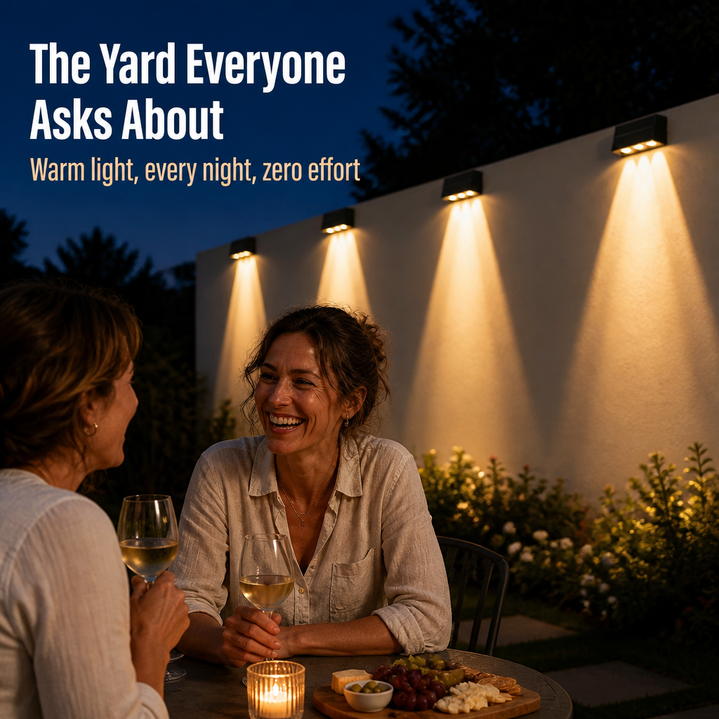 LumaRay™ Warm White Solar Fence Lights — Illuminate Your Nights with Effortless Warmth and Lasting Peace of Mind