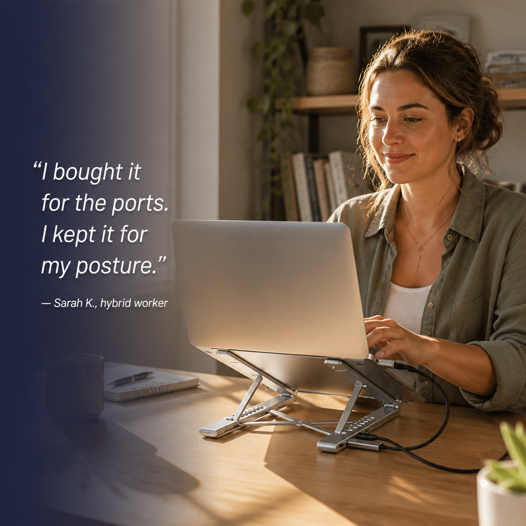 ConexaCore™ — Crush Clutter and Neck Strain with Seamless Power and Perfect Posture