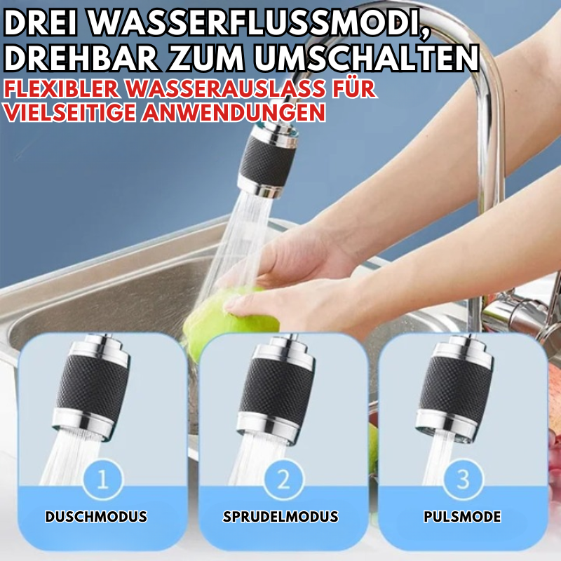 360° rotatable splash-proof faucet attachment – Easy and clean rinsing