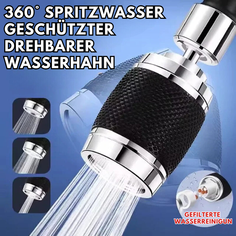 360° rotatable splash-proof faucet attachment – Easy and clean rinsing