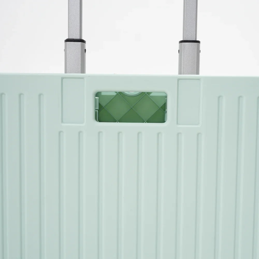 Folding Storage Bin on Wheels for Stairs or Smooth Surfaces