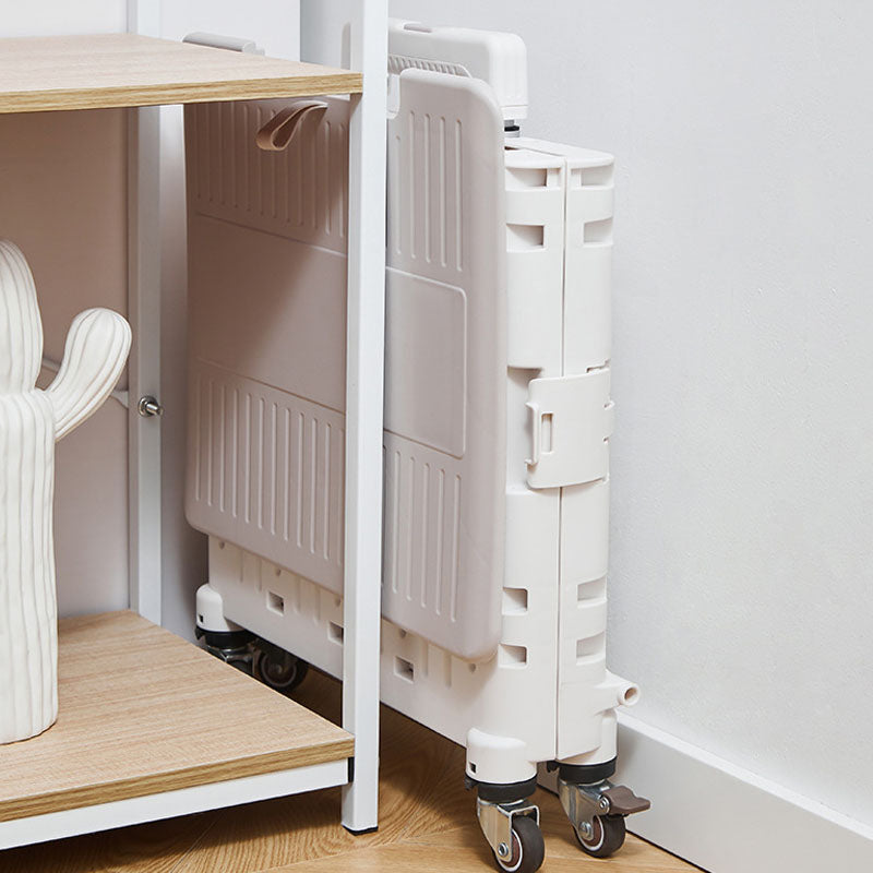 Folding Storage Bin on Wheels for Stairs or Smooth Surfaces