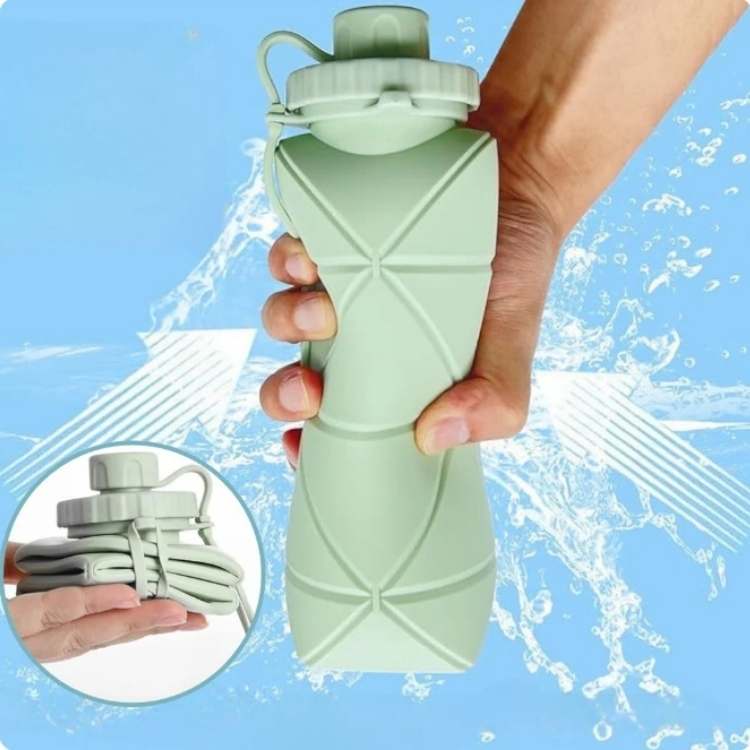 Portable Leak-Proof Sports Water Bottle - Eco-Friendly Silicone, Collapsible