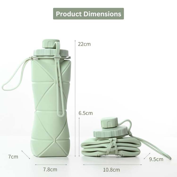 Portable Leak-Proof Sports Water Bottle - Eco-Friendly Silicone, Collapsible
