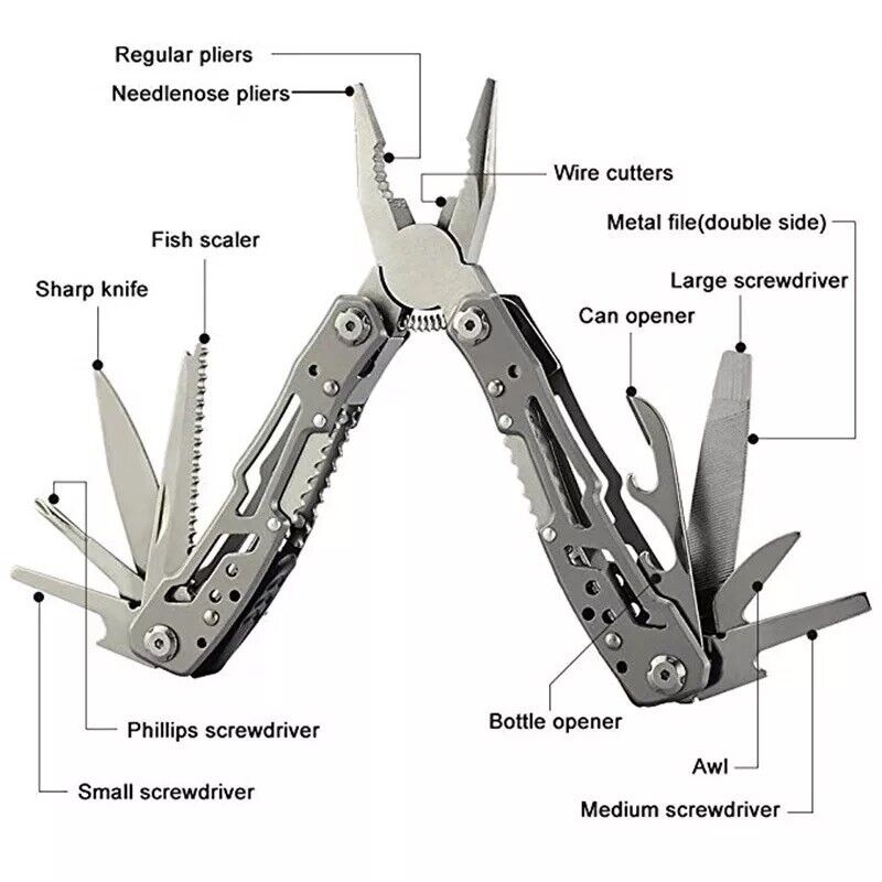 14-in-1 Outdoor Multitool – Compact and Versatile Tool for Adventures