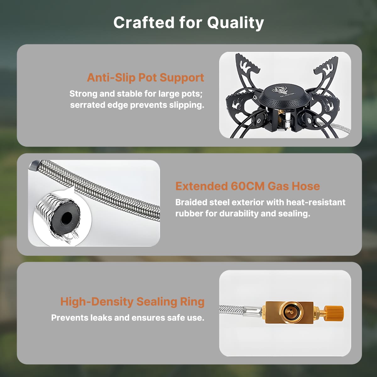 Portable Camping Burner 3800W - Compact Outdoor Stove