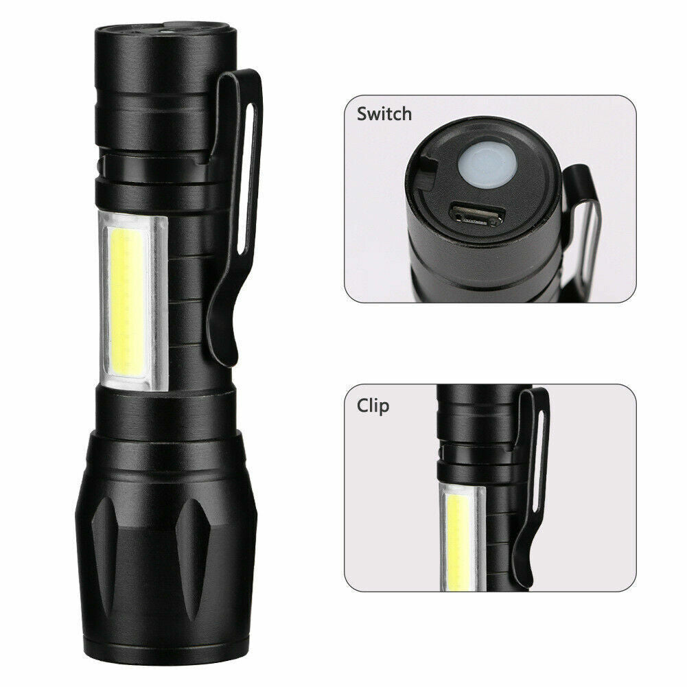 Rechargeable Tactical Flashlight with 900 Lumens – Compact Design