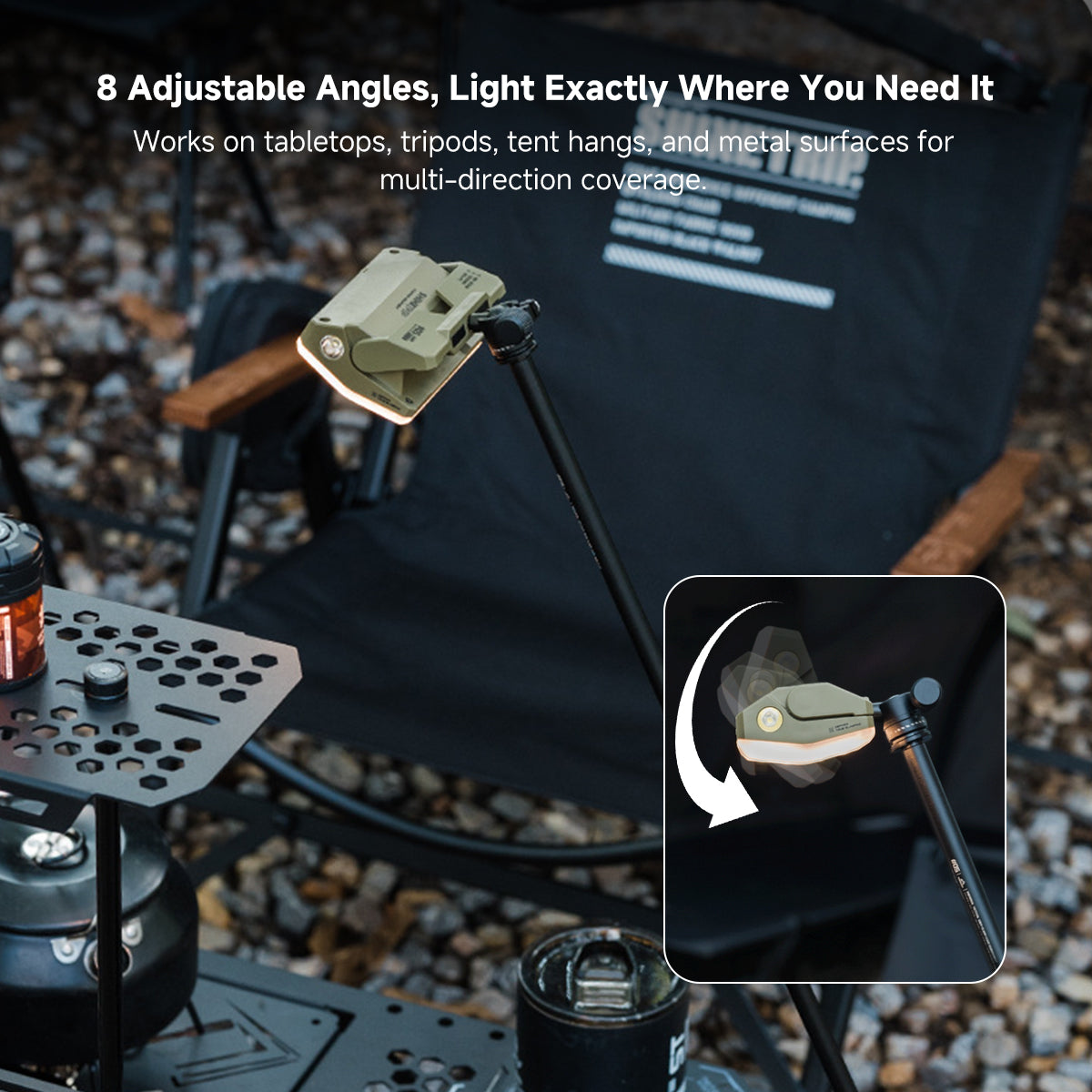 900LM Multi-Function Outdoor Camping Light – Compact Design