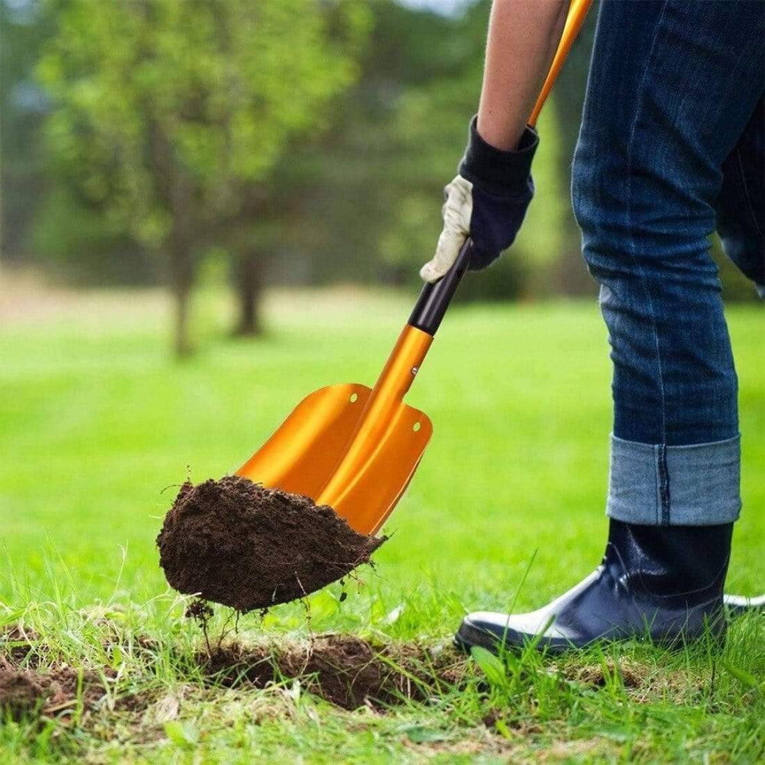Outdoor Carbon Steel Shovel - Versatile Compact Tool