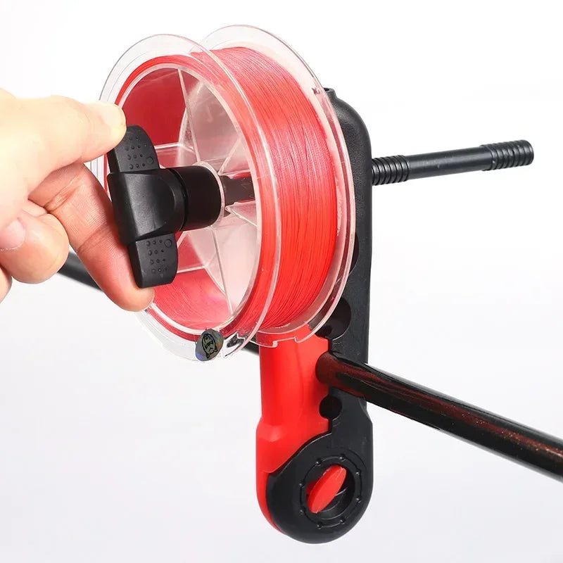 Space-Saving Fishing Line Spooler for Spinning and Baitcasting Reels
