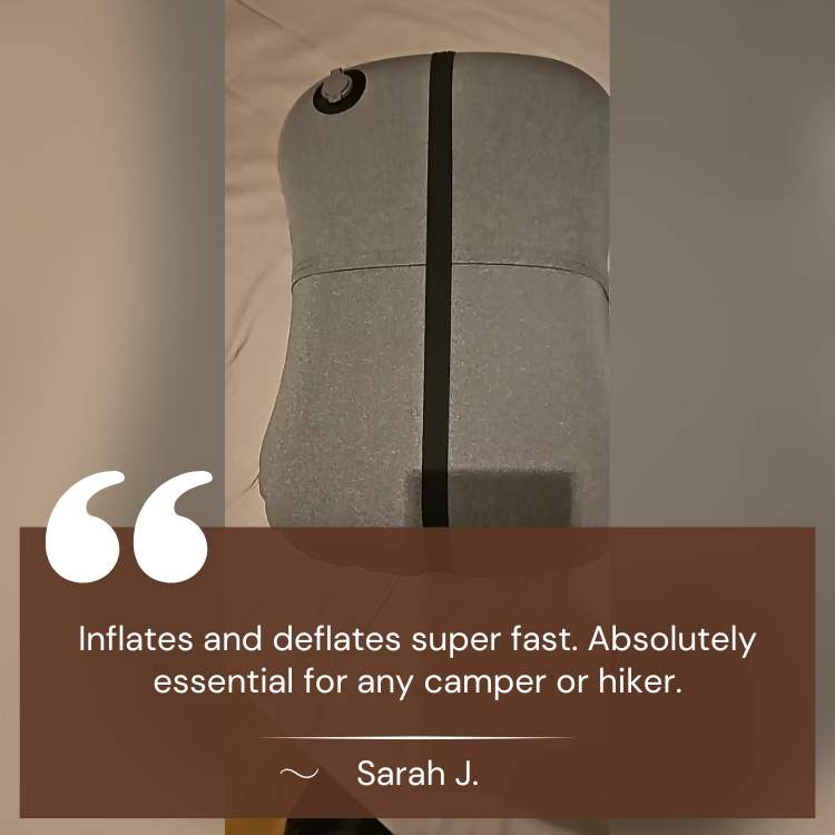 Travel-Friendly Inflatable Pillow for Camping Use