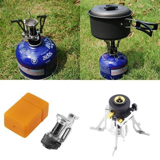 Portable Camping Stove with Piezo Ignition – Compact Design