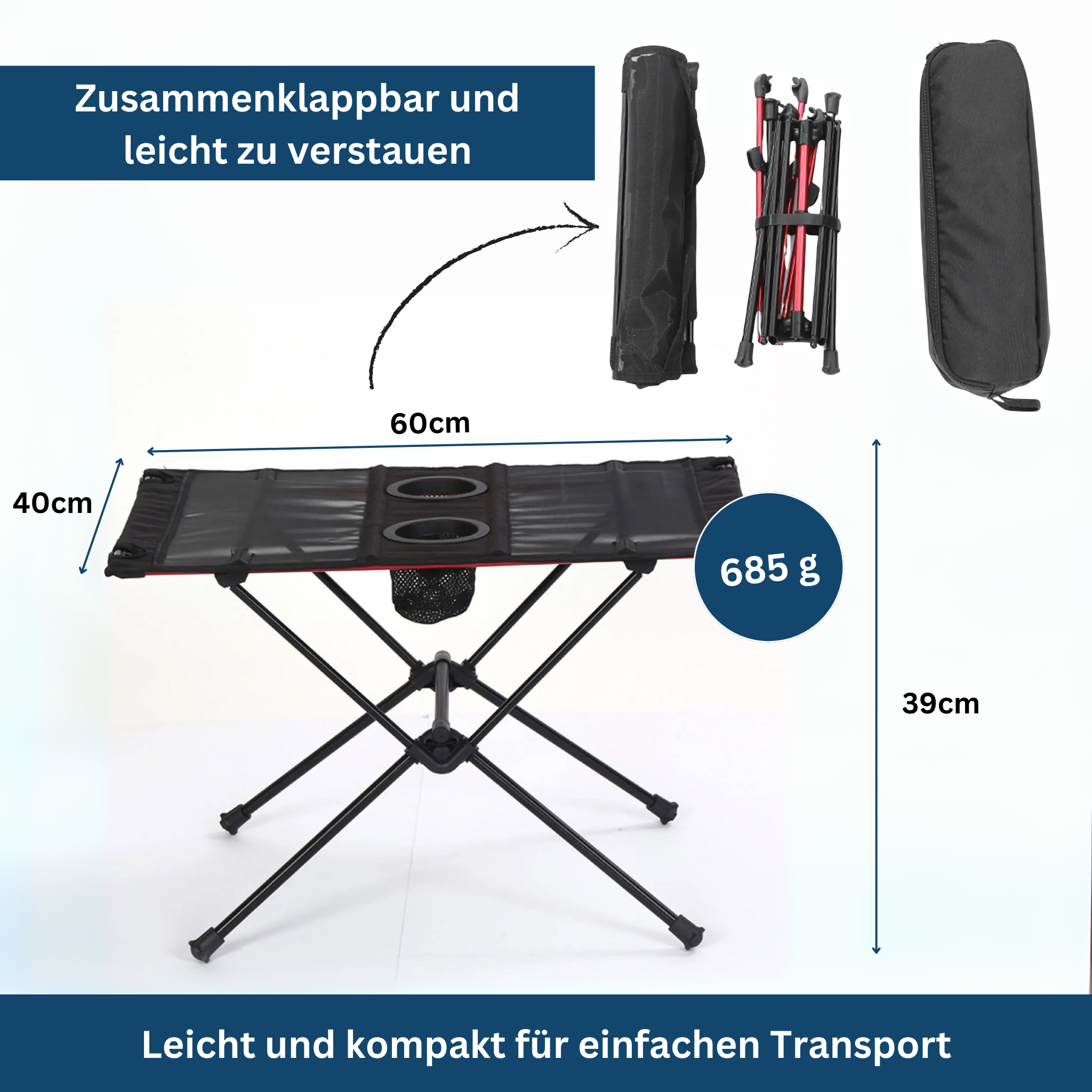 Foldable Outdoor Table for Camping - Lightweight and Compact