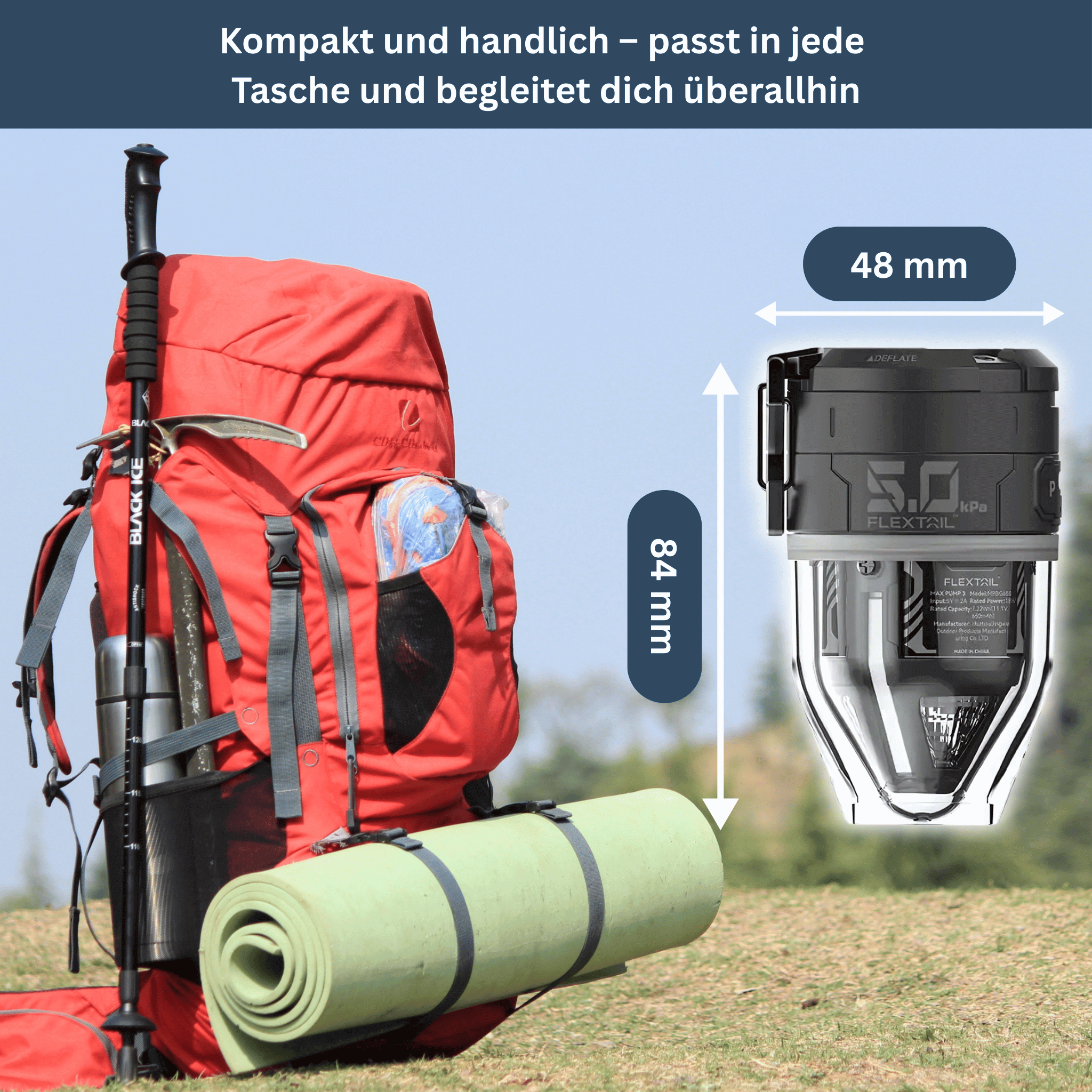 Mini Portable Air Pump for Tires - Compact Design