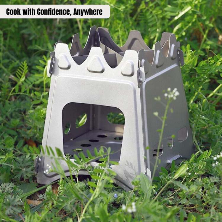 Portable Camping Stove for Outdoor Cooking – Compact Wood Burner