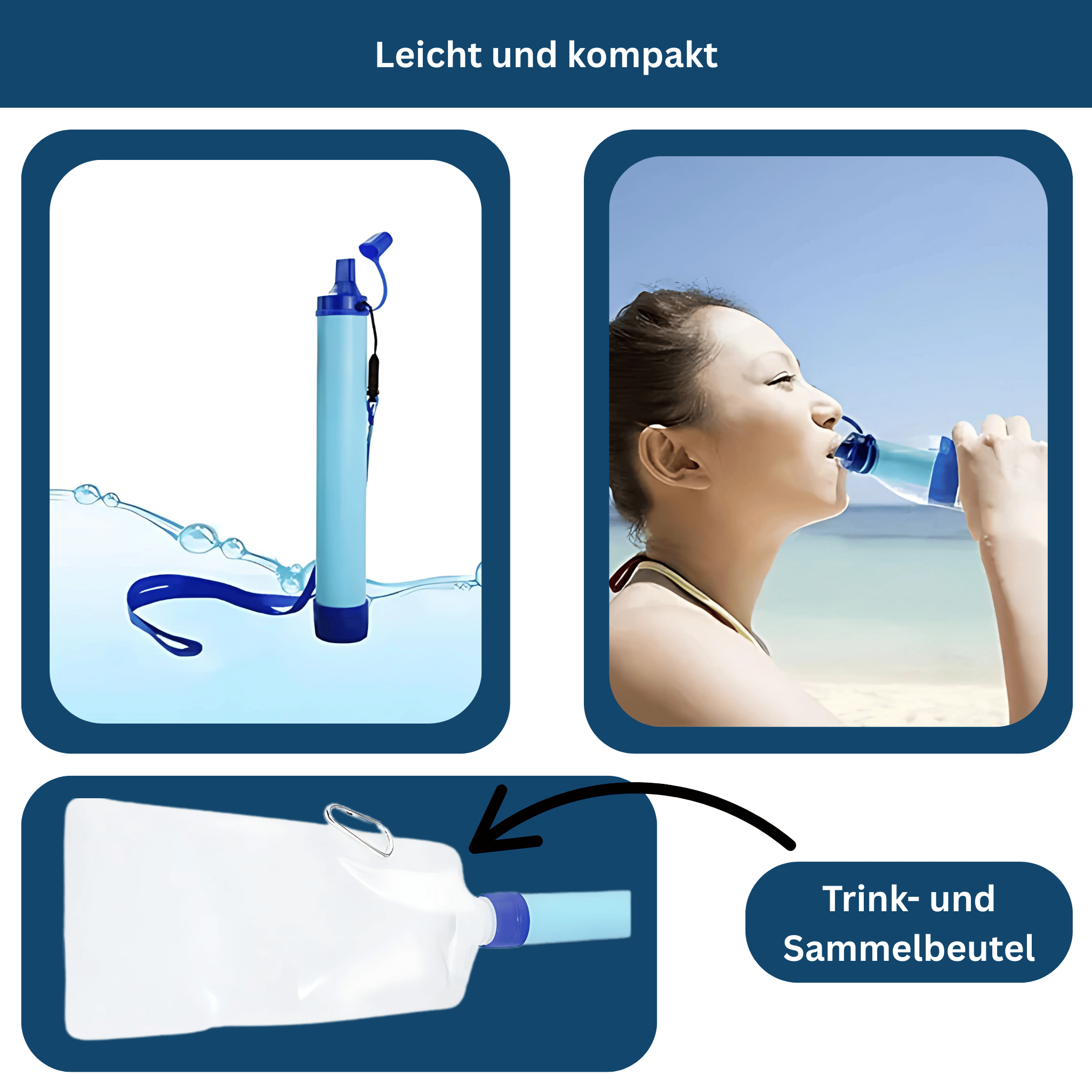 Portable Water Filtration System for Emergency Survival
