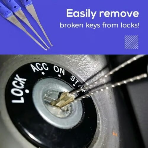 Broken Key Extractor Set – Easily remove broken keys from any lock!