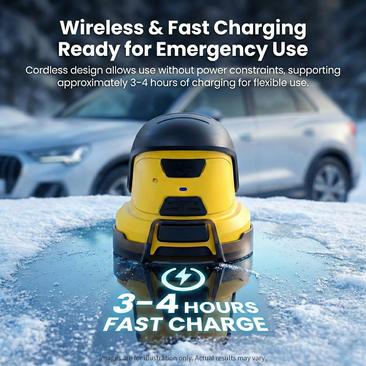 Battery-Powered Ice Scraper for Car Windows