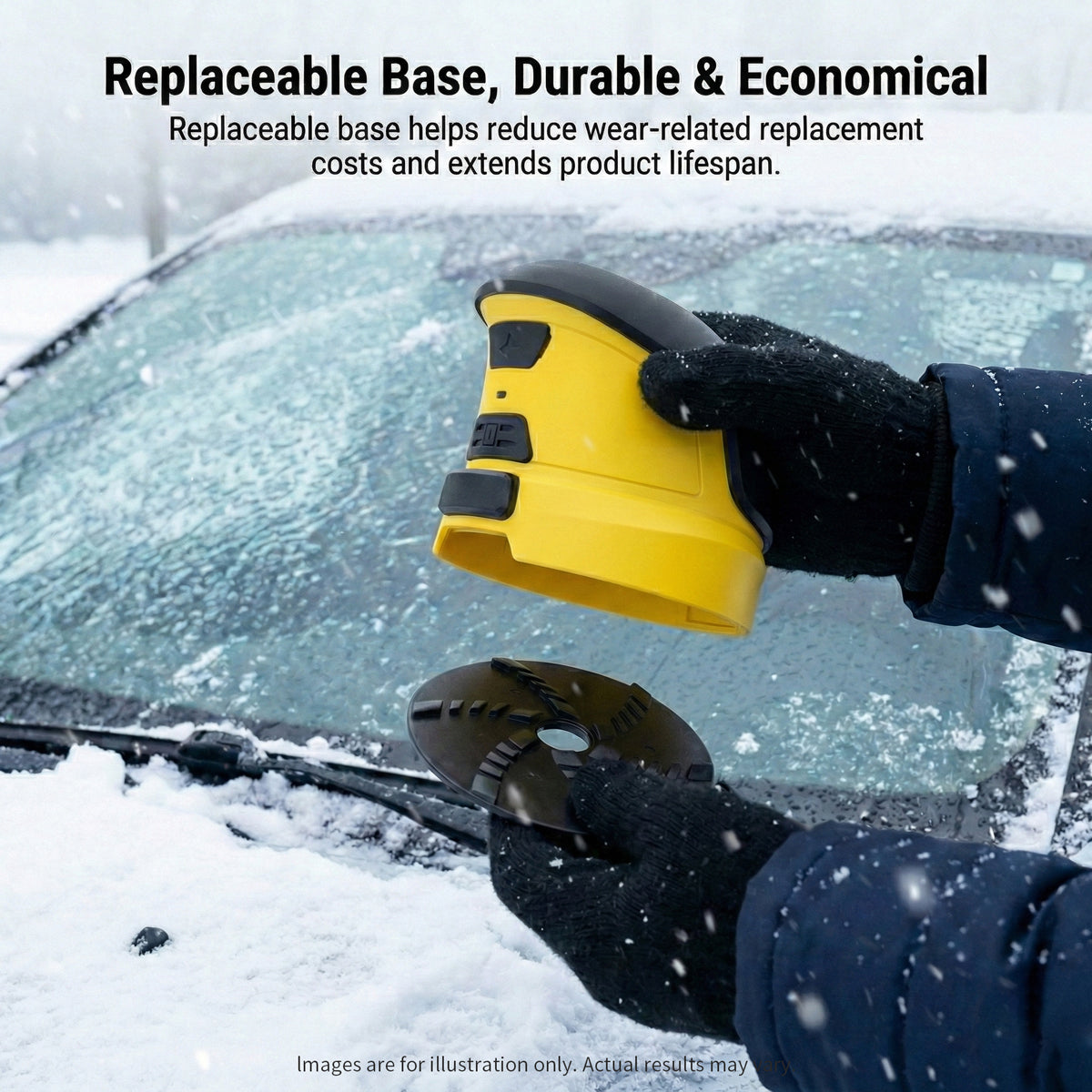 Battery-Powered Ice Scraper for Car Windows