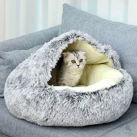 Calming Pet Bed for Dogs and Cats - Cozy Nest for Anxious Animals