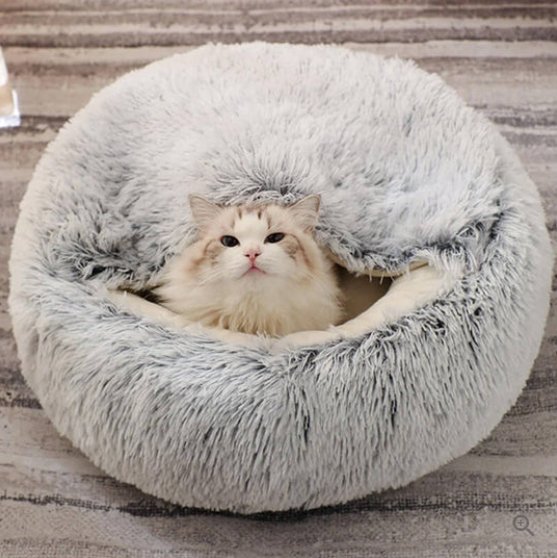 Calming Pet Bed for Dogs and Cats - Cozy Nest for Anxious Animals