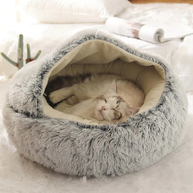 Calming Pet Bed for Dogs and Cats - Cozy Nest for Anxious Animals