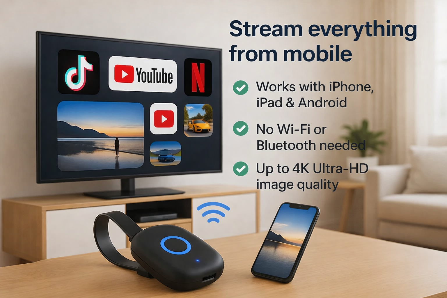 Experience Seamless Streaming in Seconds without Wi-Fi Hassle