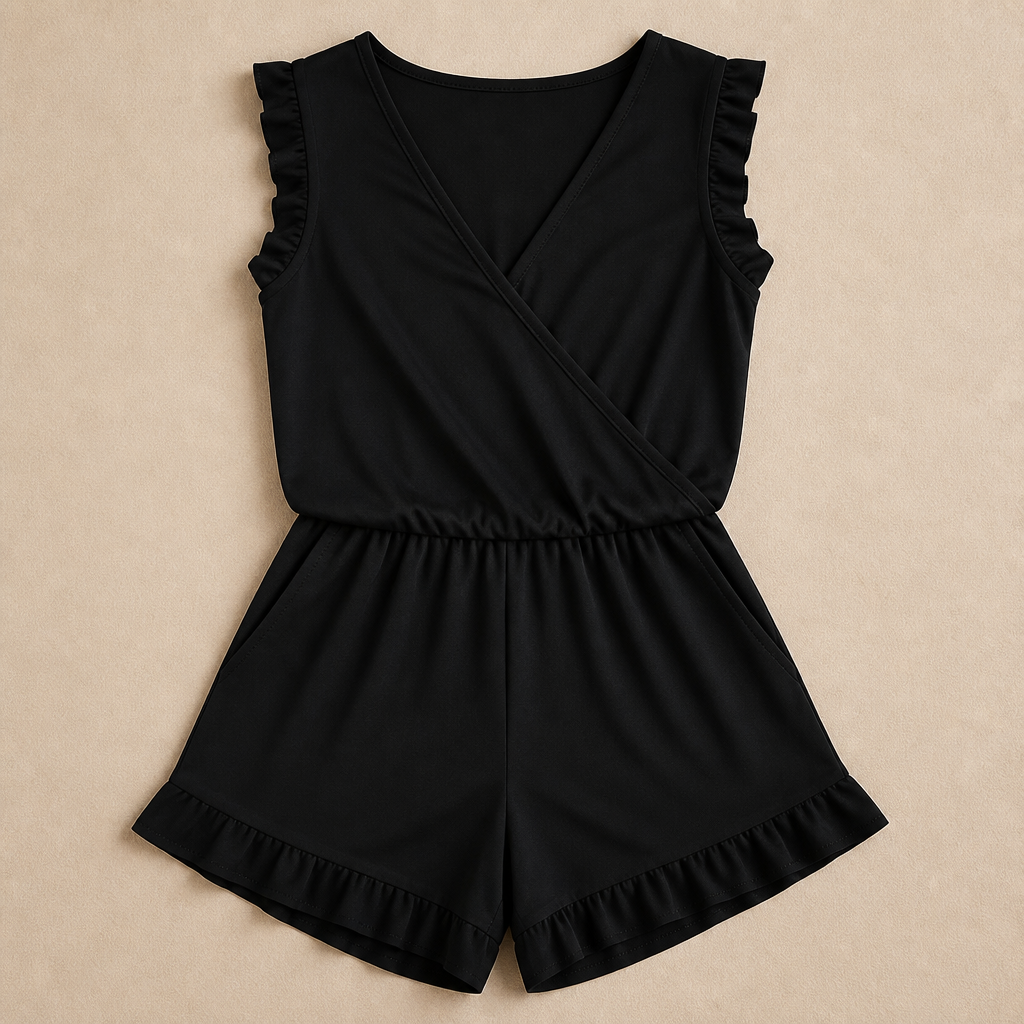 MarinaSilk™ – Ruffle Wrap-Front Nursing Swim Romper with Built-In Support