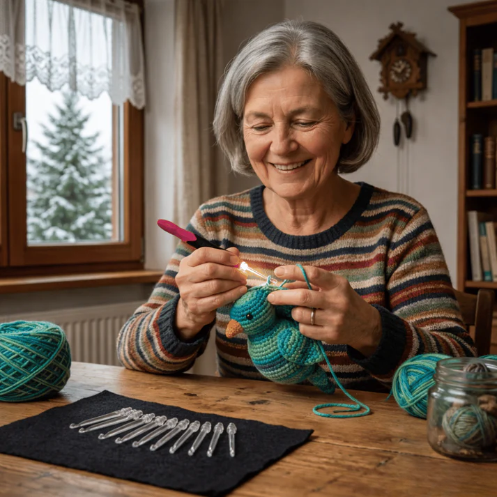 LED Crochet Hook Kit | Lighted Tip | Swap-Out Heads | LumiStitch